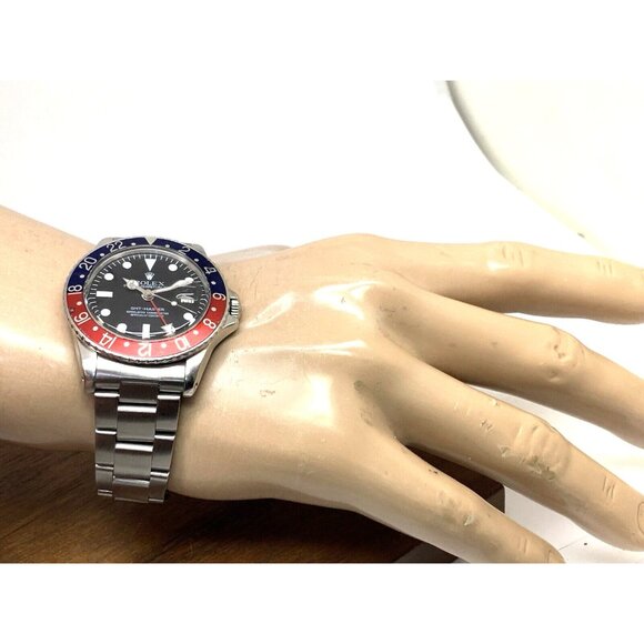 Rolex Men's Watch 1675 GMT Master Automatic Vintage 1968 Black Dial Pepsi Bezel - Picture 4 of 15
